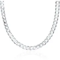 JEWLIX Panzerkette Silberkette Herren aus 925er Sterling Silber 7mm JEWLIX (45cm)