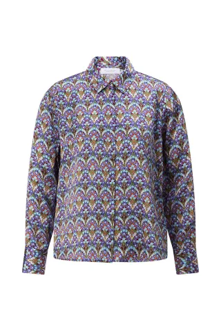 Rich & Royal - Printed Blouse cobalt aura - Gr. - 38