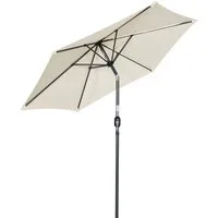 Angel Living Sonnenschirm Ø 270 cm, UV-Schutz 50+, Rund, Stahl und Polyester, 6 Stabile Rippen,Neigefunktion,Abnehmbares waschbares Verdeck