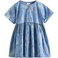 Next Jeanskleid Kurzärmeliges Kleid (1-tlg)