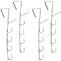 Beast Handtuchhaken Türhakenleiste, Türhaken Kleiderhaken, Türgarderobe 4er Set, (4-St), Ohne Werkzeug, ohne Bohren