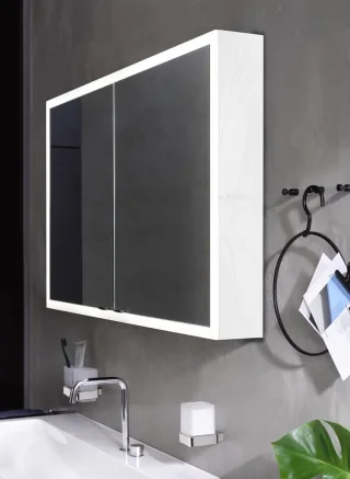 emco Einbau-Set prime Slim Aufputz Glas weiss Gänzend,949700050 949700050