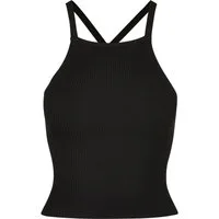 URBAN CLASSICS Yoga & Relax Shirt Urban Classics Damen Ladies Rib Knit Crossed Back Top (1-tlg)