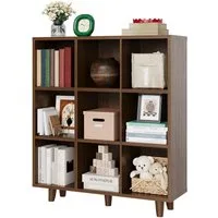 GarveeMore Bücherregal Würfelregal mit 9 Fächern 95x30x108cm
