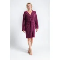 OTTO home Damenbademantel Sina, ideal für Sauna & Spa, Hotelbademantel, Morgenmantel, Kurzform, Leichtfrottee, Kapuze, Gürtel, einfarbiger Bademantel, kurz, hoher Baumwollanteil, XS-4XL