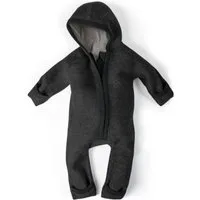 Ehrenkind Overall Walkoverall Baby aus Merino Schurwolle mit Reißverschluss (Anthrazit, Gr. 50-56) Wollwalk Overall Baby 50/56