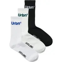 Jack & Jones Freizeitsocken JACURBN TENNIS SOCKS 3 PACK SN (Packung, 3-Paar) mit Schriftzug