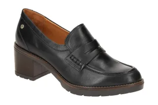Pikolinos W7H-3873 Black LLANES Damen Slipper Schwarz Echtleder 4cm Absatz