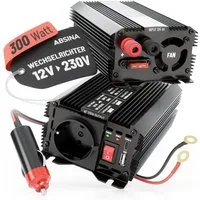 ABSINA Wechselrichter 12V auf 230V Spannungswandler Auto 2er Pack - mit mod. Sinus, (2 St)