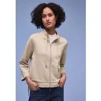 STREET ONE Sweatjacke 3/4-Arm mit Stehkragen und Kordelzügen