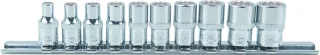 KS Tools 1/4" CHROMEplus 12-kant-Stecknuss-Satz, 10-tlg 4-13mm - 918.0615