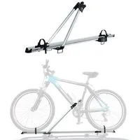 OMAC Dachfahrradträger Dachfahrradträger bis 17 kg Aluminium Silber Fahrradhalter, (1-tlg), Abnehmbar, Leichtgewichtig