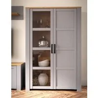 FORTE Highboard Bohol, Vitrine mit Glastüre, viel Stauraum, Breite 106 cm