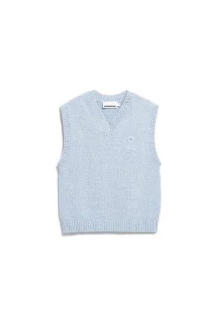 Armedangels - ICONIC Å COTTON KNIT VEST mistblue - Gr. - XL