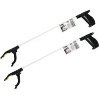 Annastore Greifzange Multifunktions-Greifer 78cm mit Magnet Greifhilfe, 2-tlg., Greifzange für Senioren, Aluminium Müllzange