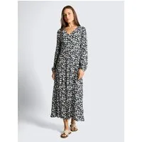 TOM TAILOR Sommerkleid Kleider & Jumpsuits Crinkle Midi-Kleid mit Muster