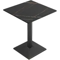 Muxing Esstisch Rechteckiger/Quadratischer Tisch mit Sinterstein & Metallbeine (1-St)