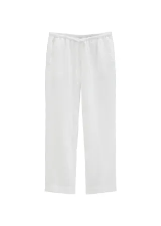 Marc OPolo Casual - Leinenhose straight White - Gr. - 36