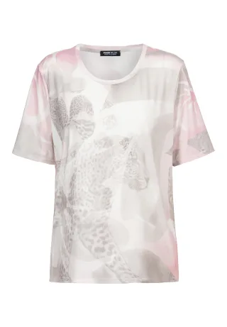 FRANK WALDER - Shirt LOVELY SOFT TONES mit Animal-Print pink lavender/ecru/kiesel - Gr. - 38