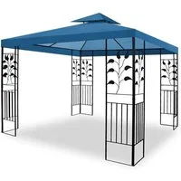 habeig Pavillon 100% Wasserdicht Toskana Metallpavillon 3x3m inkl. Dach wasserfest, 100% Wasserdicht