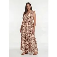 YOEK A-Linien-Kleid Damen Kleid mit Druck mit Frontprint