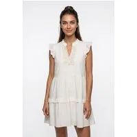 Vero Moda Tunikakleid VMDICTHE EMB SHORT DRESS WVN GA Baumwolle, regular fit