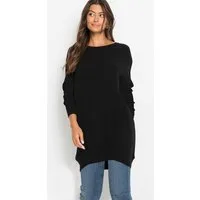 bonprix Longpullover aus Viskose-Mix, mit Langarm, für Wintermode, Oversize Passform