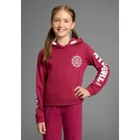 KIDSWORLD Kapuzensweatshirt Shirt mit Ärmelprint Langarm, mit stylischem Print, mit Kapuze, aus Baumwolle