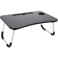 Mojawo Laptop Tablett Betttisch Frühstückstablett Serviertablett Laptoptisch Tablettisch, Holz