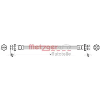 Metzger Bremsschlauch hinten Audi TT