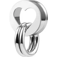 Taffstyle Plug Flesh Tunnel Herz Ohr Plug Piercing Double Flared Silber - 8mm (Flesh Tunnel Plug Piercing Ohrpiercing Ohr Ear)