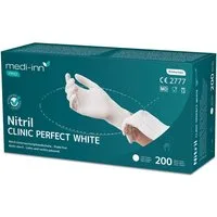 Medi-Inn Nitril-Handschuhe Clinic Perfect White Nitril-Einmalhandschuhe puderfrei