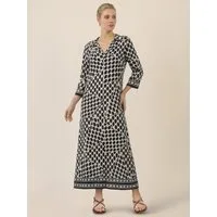 Apart Jerseykleid mit V-Ausschnitt und Grafikmuster