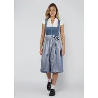 Spieth & Wensky Dirndl Havard leicht gerippter Oberteil, Reißverschluss Vorne