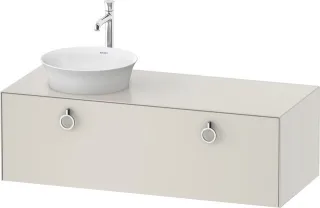 Duravit White Tulip Konsolenwaschtischunterbau wandhängend Nordic Weiß Seidenmatt 1300x550x408 mm -  WT4982L39390010
