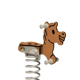 Wickey PRO Federwippe Jumpey Pferd Spielplatz-Wippe wetterfestes HDPE-Design für öffentliche Spielplätze inkl. Bodenanker und Haltegriffe - Wickey