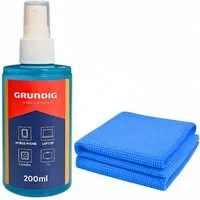 Grundig Grundig Bildschirmreiniger Set 200 ml + Mikrofasertuch für TV & Handy Reinigungsspray
