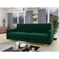 Sofnet Schlafsofa Sara, mit Schlaffunktion und Bettkasten, Bettsofa mit Holzfüße und Wellenfeder
