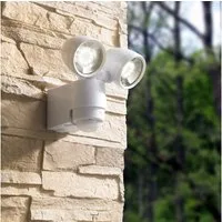 MeLiTec Außen-Wandleuchte MeLiTec LED Außenwandleuchte mit Bewegungsmelder, Strahler, Flutlicht, LED fest integriert, neutralweiß, LED Außenwandlamoe individuell verstellbar