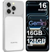 OUKITEL C17 16GB RAM+64GB ROM oder 128GB ROM/TF 1TB, Android 16 Smartphone (16,56 cm/6.52 Zoll, 128 GB Speicherplatz, 13 MP Kamera, 6.52" HD+ Display, 5000mAh, 4G-Dual-SIM, GPS, Gemini)