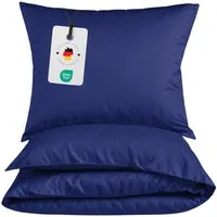 Carpe Sonno Bettwäsche Mikrofaser Bettwäsche 135x200 155x220 200x200 Einfarbig Atmungsaktiv, Mikrofaser, 2 teilig, Uni Bettbezug 135x200 Blau - Super soft & Oeko-Tex Zertifiziert