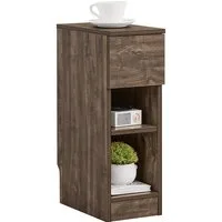 SoBuy Nachttisch FBT111, Nachtschrank kleiner Beistelltisch 20cm Breite, Nightstand, Nachttisch schmal, mit Schublade, Schlafzimmer Wohnzimmer kleine Räume