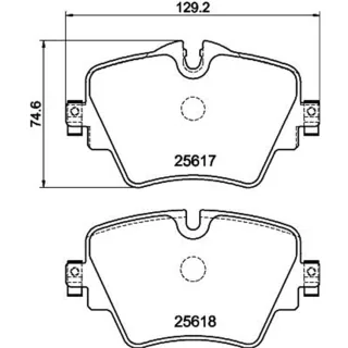 Hella Bremsbel?ge vorne BMW Mini Toyota 2,0