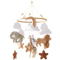 CLTYQ Mobile Windspiele, Tierchen Waldtiere Bettglocke aus Filz, (1-tlg), Babybett Bettglocke Anhänger Mobile Babyzimmer Deko