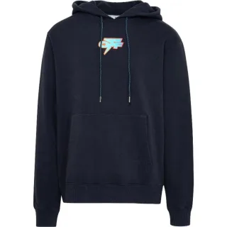 Off-White Degrade Thunder Slim Fit Marineblauer Kapuzenpullover