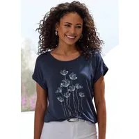 Vivance Kurzarmshirt mit floralem Print aus luftigem Viskose-Stretch
