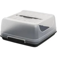 Engelland Kuchentransportbox Kleine Kuchenbox mit transparentem Deckel, Kunststoff, (Vorteils-Set, 1-tlg., sicheres Transportieren), mit Tragegriff und Klickverschluss, BPA-frei, rechteckig, Kunststoff