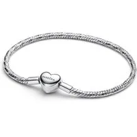 Pandora Charm-Armband DamenFacettiert mit Herzverschluss Silber