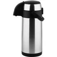 CS Koch-Systeme Pump-Isolierkanne PASSAU, doppelwandiger Edelstahl, 3 l, (1-St), mit tropffreiem Ausguss für sauberes und präzises Einschenken