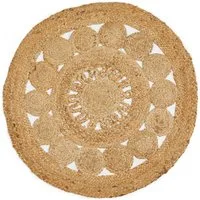 LUXOR living Teppich Balo, rund, Höhe: 6 mm, Juteteppich, reine Naturfaser, handgeflochten, Flecht Design